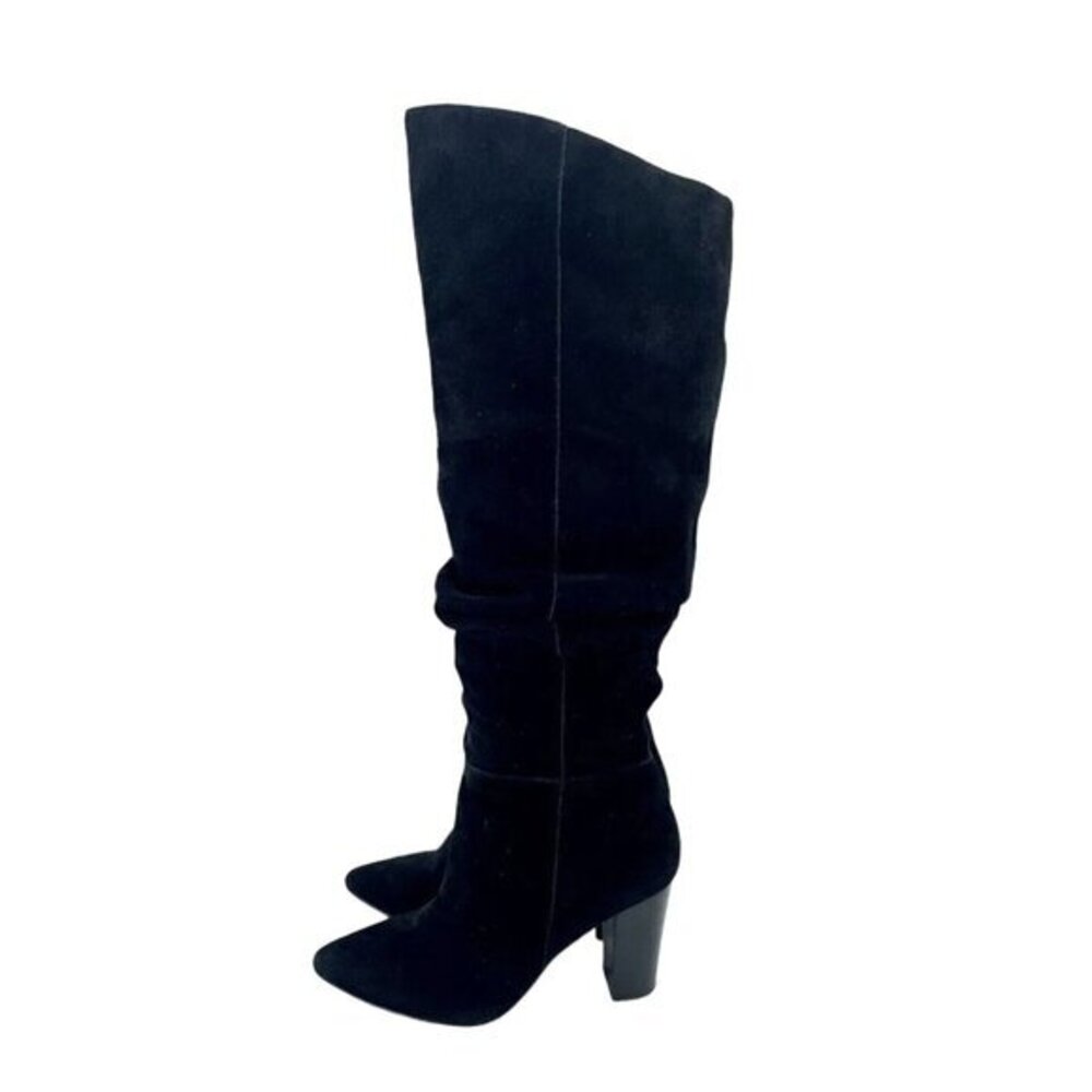 Treasure Bond Aiden Black Suede Leather Tall Pointed Toe Boots SZ 7.5